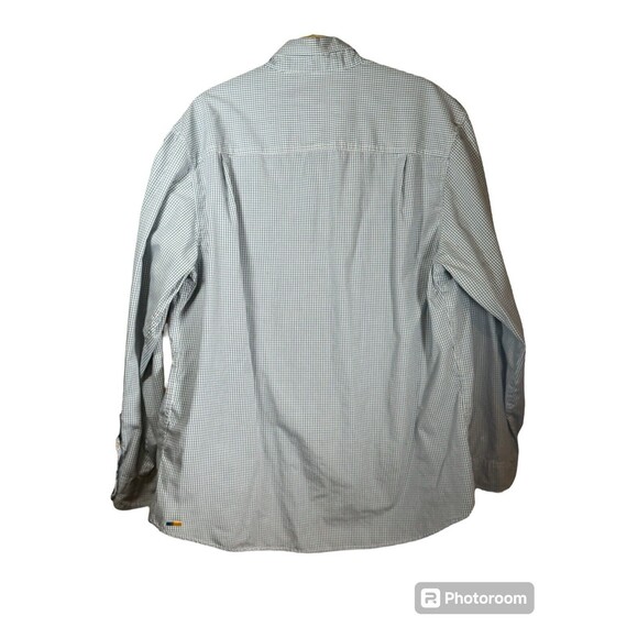 Life Khaki Mens Size Large Button Up Long Sleeve Check Blue dress casual - Picture 5 of 6